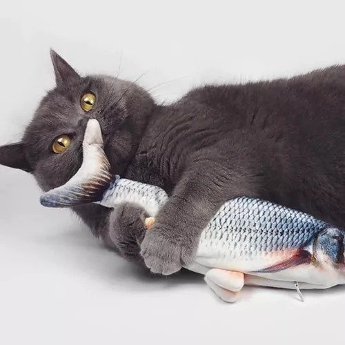 Peixe Elétrico Brinquedo Pet Usb Pet Gato Cachorro - Imagem 3